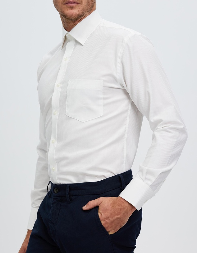 Van Heusen - Euro Tailored Fit Shirt Self Stripe