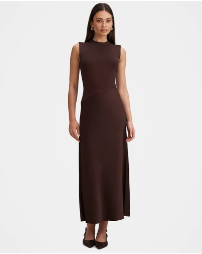Forever New - Jayden Satin Mixed Midi Dress
