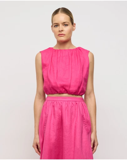 FRIEND of AUDREY - Adoni Linen Cocoon Top