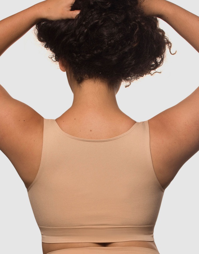 B Free Intimate Apparel - Double Lined Wire Free High Back Crop Bra (C-D-DD-E-F) Cup