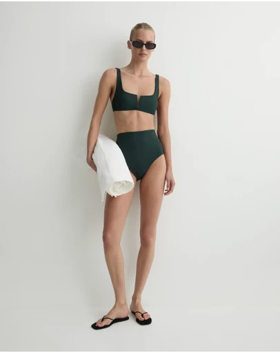 BONDI BORN - Clio Bikini Top - Forest (Sculpteur®)