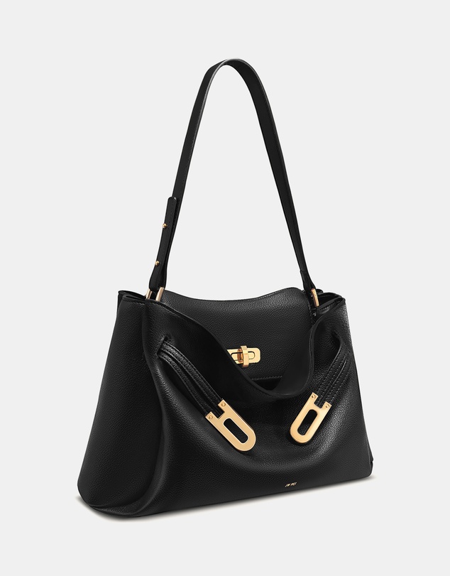 JW PEI - Rhea Pebbled Double Buckle Shoulder Bag