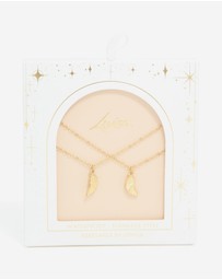 Lovisa - Waterproof Gold Plated Stainless Steel BFF Angel Wings Necklaces 2-Pack