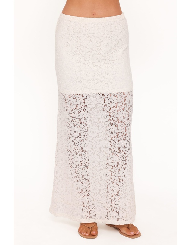 Petal & Pup - Cassie Lace Maxi Skirt - Cream