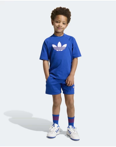 adidas Originals - Trefoil Loose Shorts and Tee Set - Kids-Teens