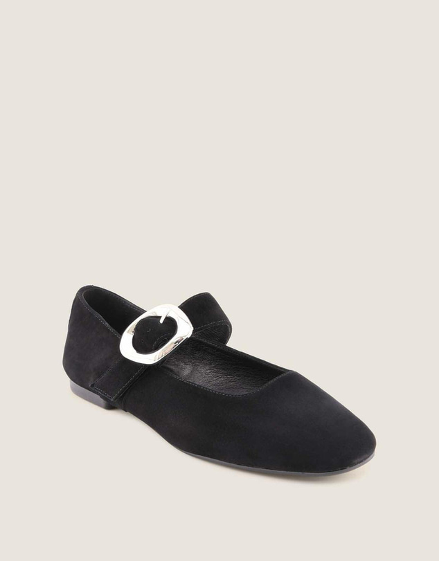 Shelly Shen - Levon Ballet Flats Black Suede