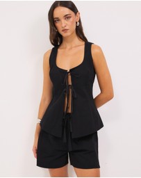 Calli - Matt Cotton Twill Vest
