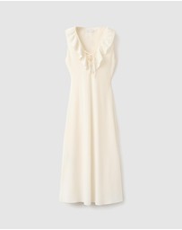 M.N.G - V-Neck Ruffled Dress