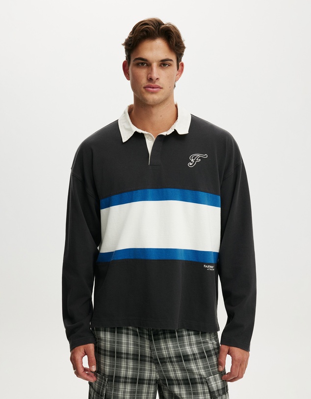 Cotton On - Box Fit Rugby Polo