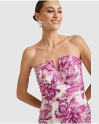 Romance by Honey and Beau - Seanna Bandeau V Neck Midi Dress