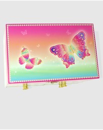 Pink Poppy - Rainbow Butterfly Medium Musical Jewellery Box