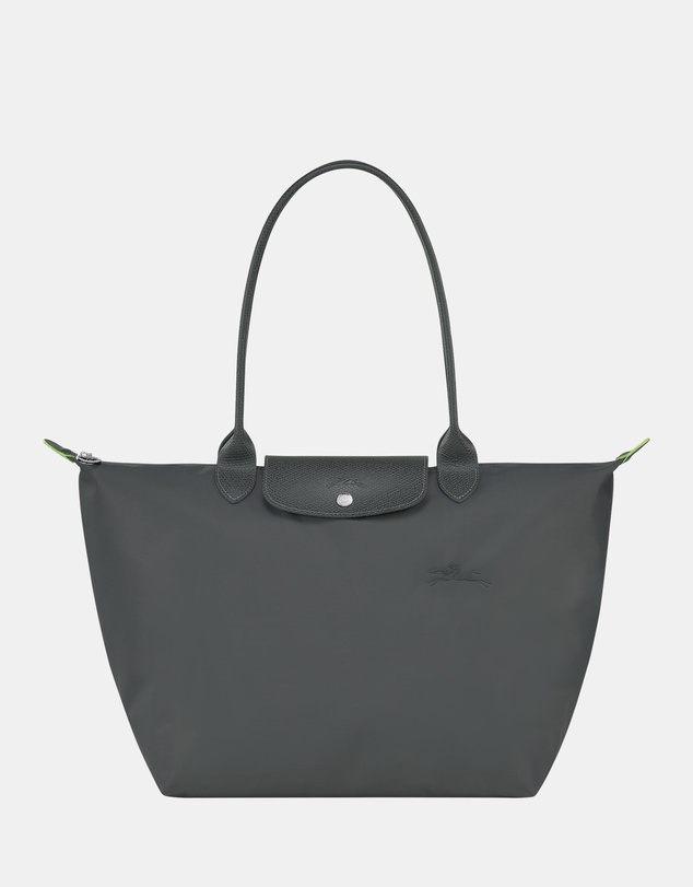 Longchamp - Le Pliage Green Canvas Shoulder Bag - Large
