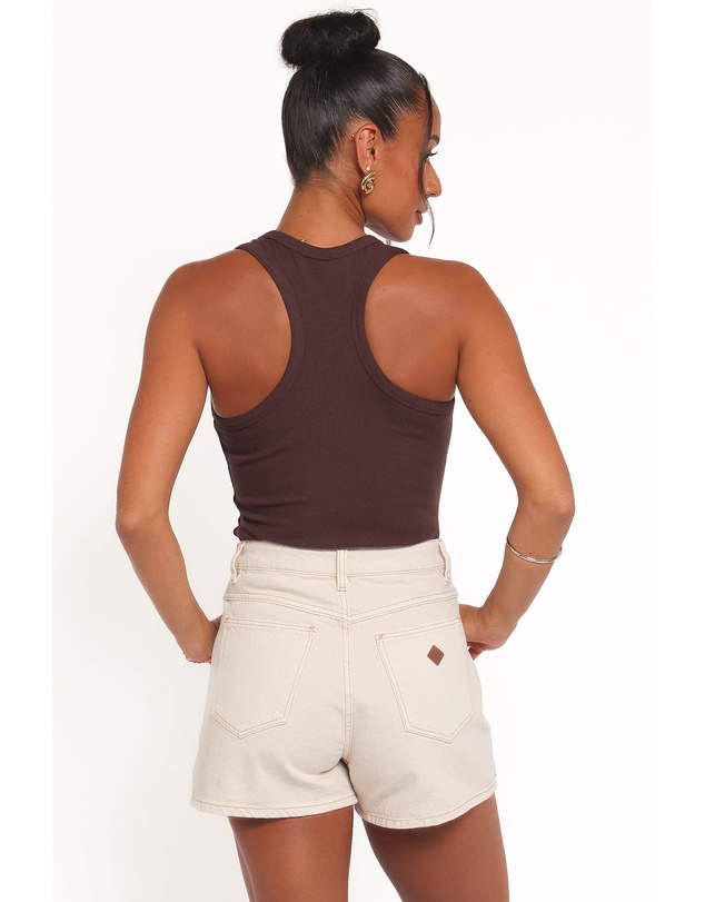 Petal & Pup - Miles Racerback Rib Knit Tank Top - Espresso