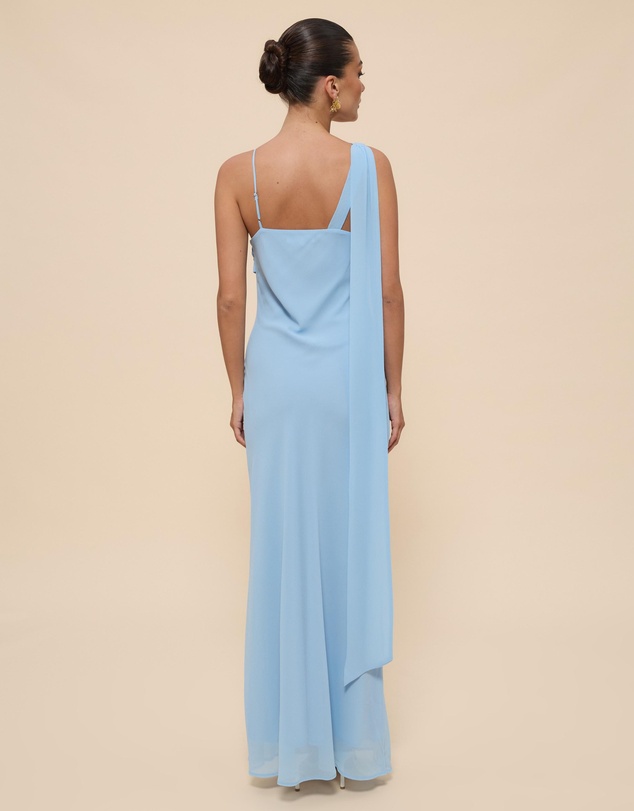 CHANCERY - Elly Asymmetric Draped Cowl Maxi Dress