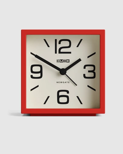 Newgate - Newgate Cube Mantel Clock-Fire Engine Red