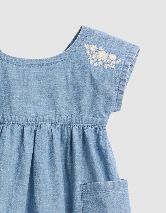 GAP - MFD Embroidered Shoulder Dress - Babies