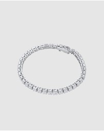 Kuzzoi - ICONIC EXCLUSIVE - Bracelet Men Square Zirconia in 925 Sterling Silver