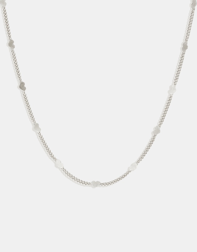SAINT VALENTINE - Fine Heart Chain Necklace - Silver