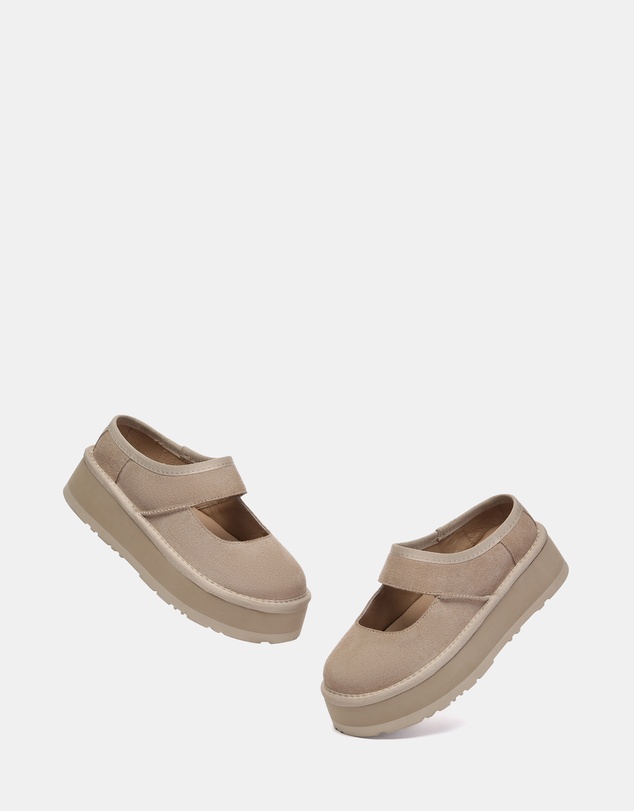 EVERAU - EverAU Ugg Moana Cow Suede Upper Loafer Oxfords Flats