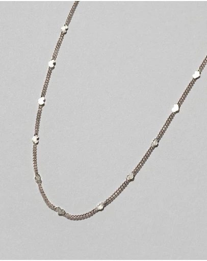 SAINT VALENTINE - Fine Heart Chain Necklace - Silver
