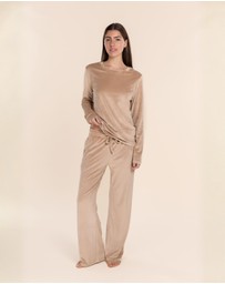 Gingerlilly - Thea Velour Long Lounge Set