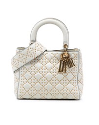 Pre-Loved by Azura Reborn - Pre-Loved Medium Lambskin Cannage Studded Supple Lady Dior