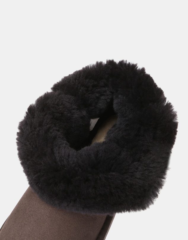 EVERAU - Australian Shepherd Ugg Mini Button Sheepskin Upper UGG Boots