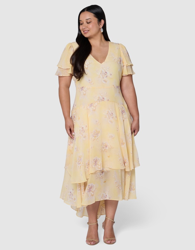 Pink Dusk by Curve Project - Smoulder Midi Dress