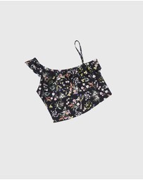 Aqua Blu Kids - Dandelion One Shoulder Bikini Set - Teens