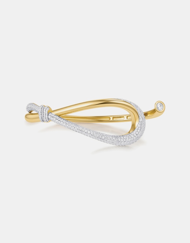 Ania Haie - Gold Pave Knot Cuff Bracelet