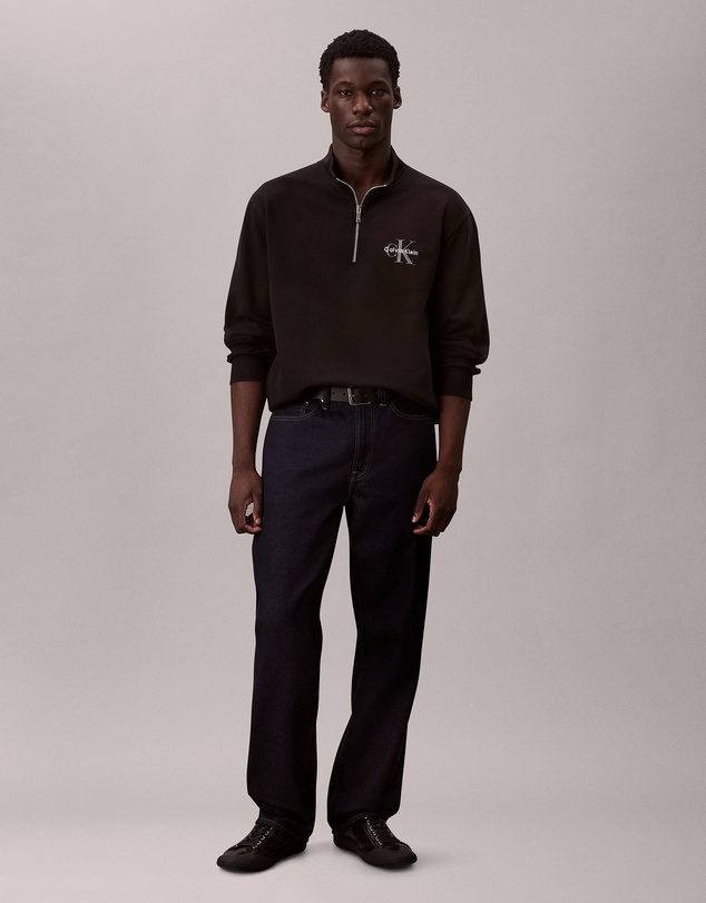 Calvin Klein Jeans - Terry Monologo Quarter Zip Sweatshirt
