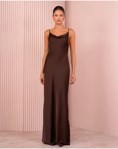Azzurielle - Mila Cowl Neck Midi Dress