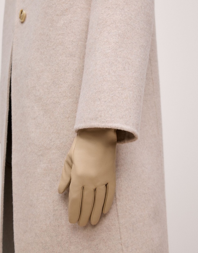 Trenery - Evala Leather Gloves in Tahini