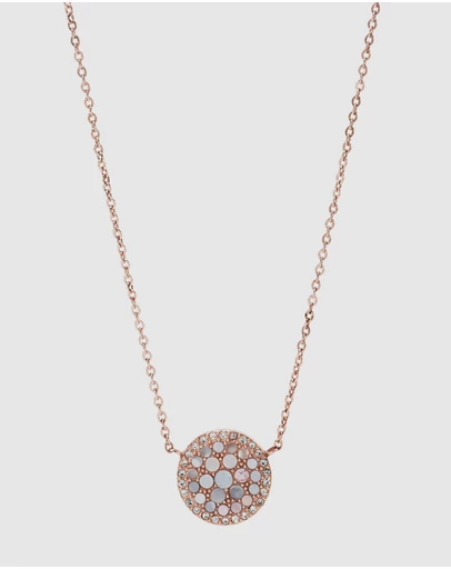 Fossil - Fossil Pearl Disc Two Tone Necklace JF01740791