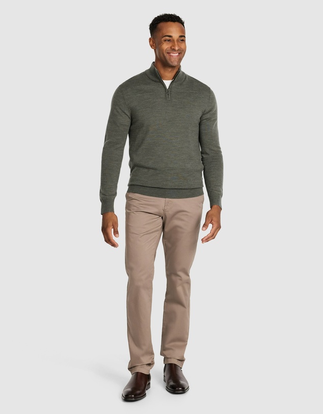 Tarocash - Asher Merino Wool Zip Knit