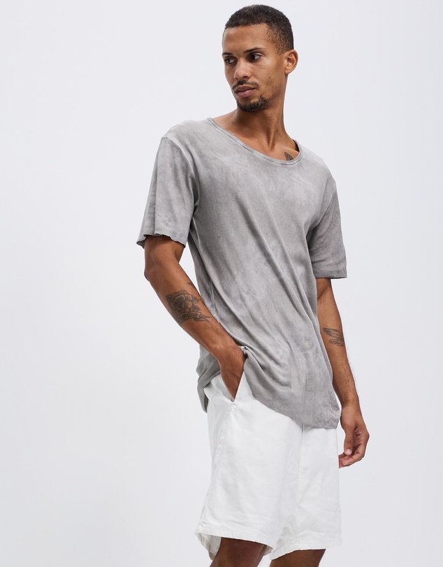 Surrounded By Ghosts - The Garnet Coated Denim Drawstring Shorts