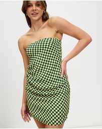 Third Form - Retrospect Tuck Strapless Mini Dress
