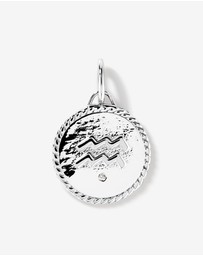 Michael Hill - Diamond Accent Aquarius Zodiac Pendant in Sterling Silver