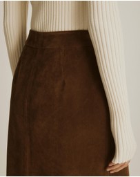 Atmos&Here - Lily Suede Midi Skirt