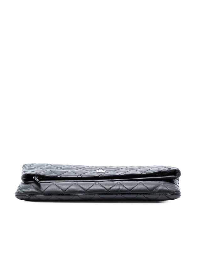 Pre-Loved by Azura Reborn - Pre-Loved Quilted Lambskin CC Beauty Foldover Clutch