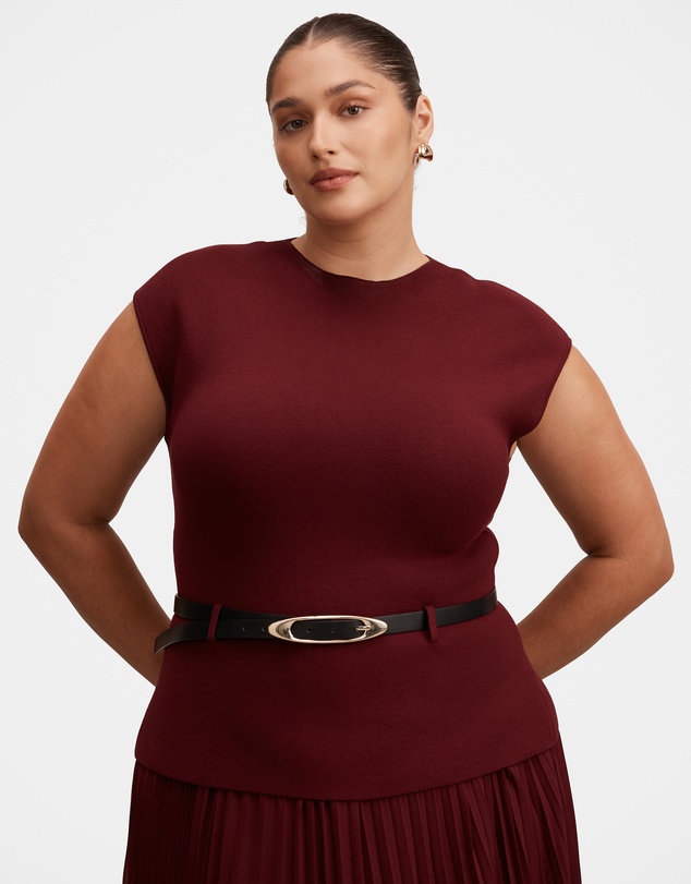 Forever New Curve - Lorelei Curve Woven Mixed Midi Dress