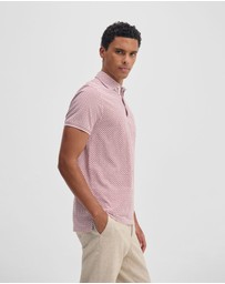 Oxford - Milo Print Jersey Polo With Pocket