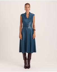 SABA - Viv Faux Leather Midi Dress