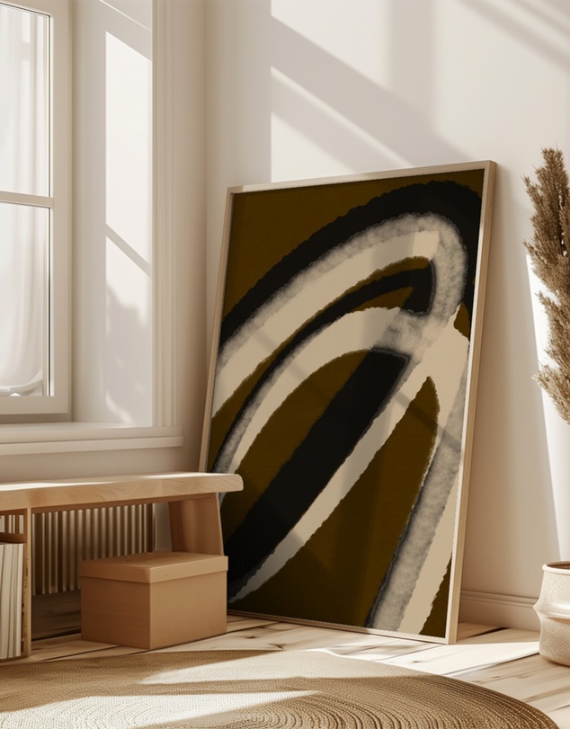 Olive et Oriel - Espressostrokes No 5 by Treechild Art Print