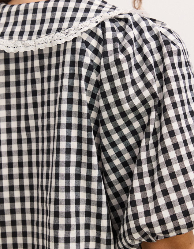 The Fated - Paige Gingham Collared Shirt