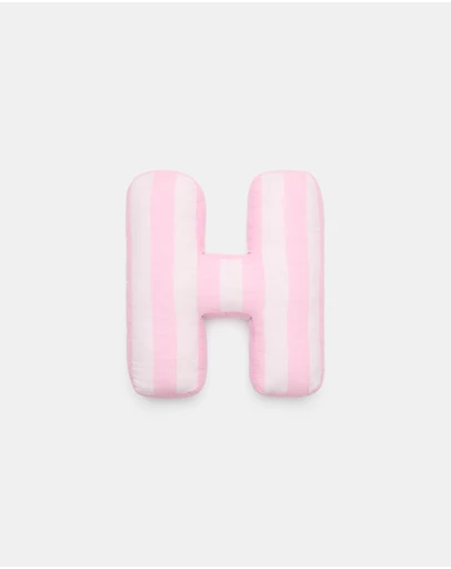 Seed Heritage - Pink Stripe Initial Cushion