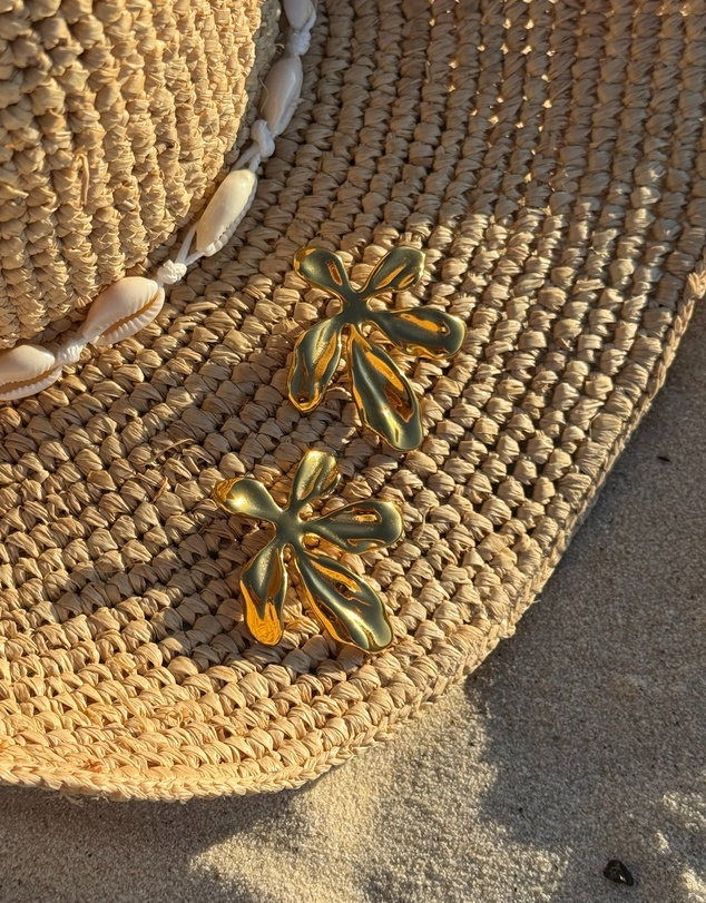 Zoe Olivia - Waterproof Sculpted Flower Stud Earrings