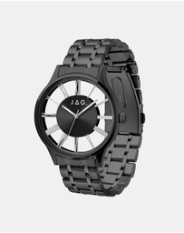 Jag - Gerroa Mens Black Dial 43mm Silver Watch
