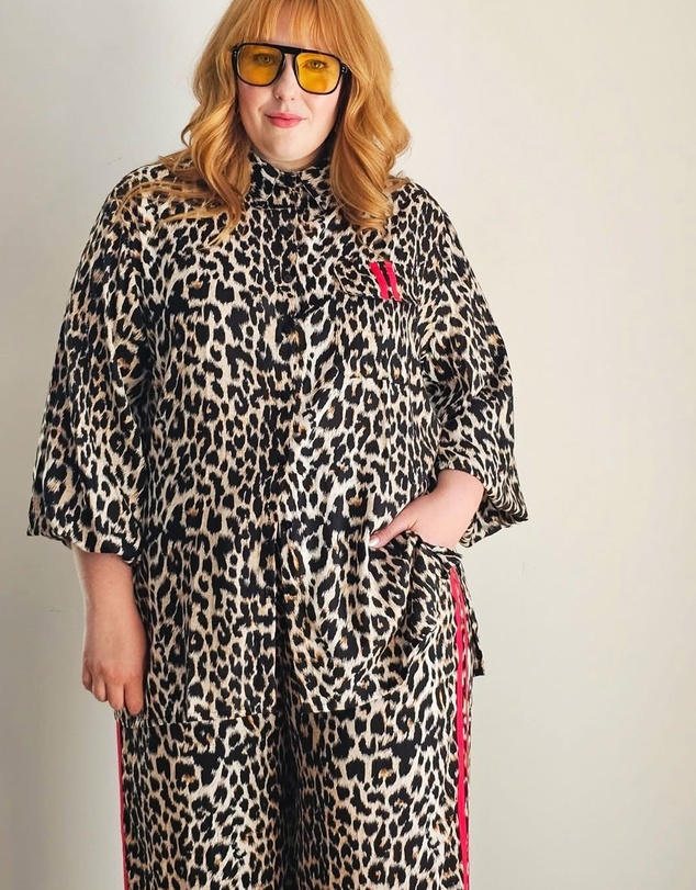 Hope & Harvest - Suki Shirt Leopard Print w Stripe