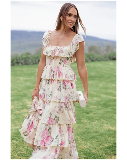 Petal & Pup - Belle Maxi Dress - Yellow Floral